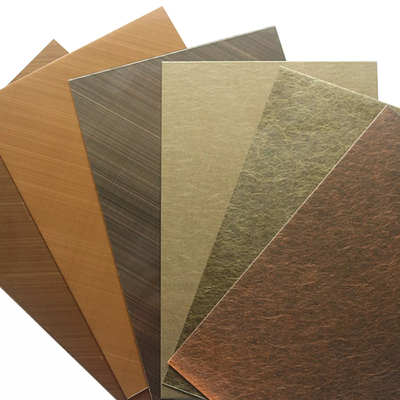 Brushed Mirror Color Stainless Steel Plate Panel 1.4311 304LN S30453 PVD Coating