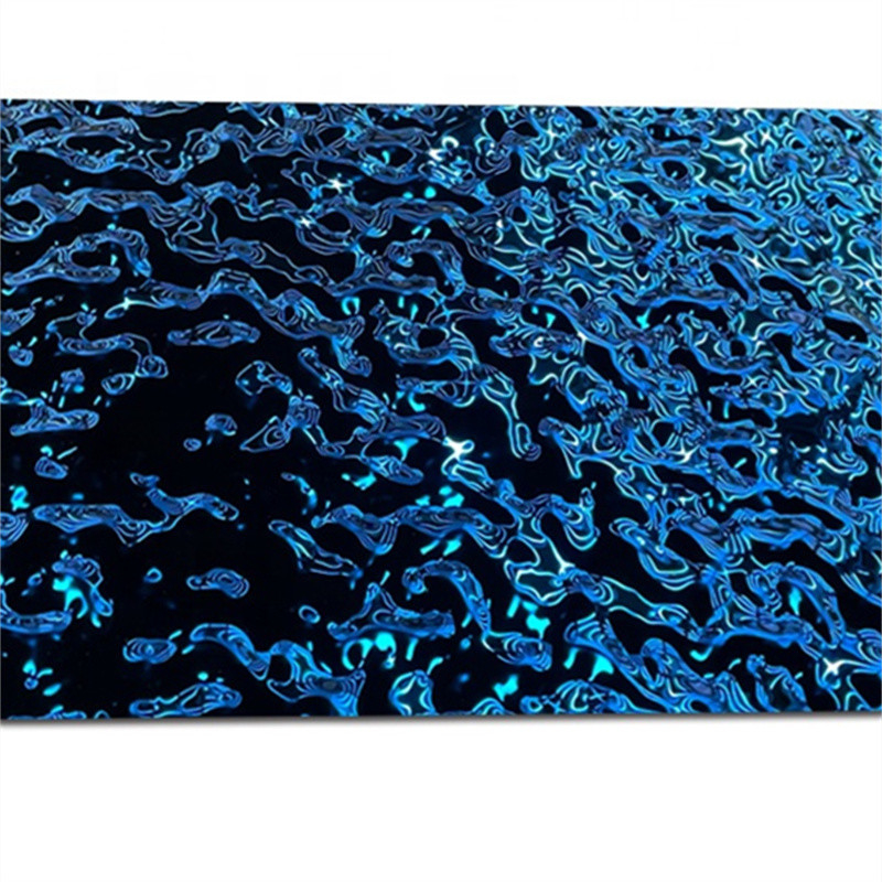 310 S31020 1.4841 Decorative 3D Water Wave Color Stainless Steel Plate For Restaurant